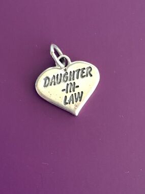 .925 Heart Daughter In Law Sterling Silver Jewelry Charm #love #family